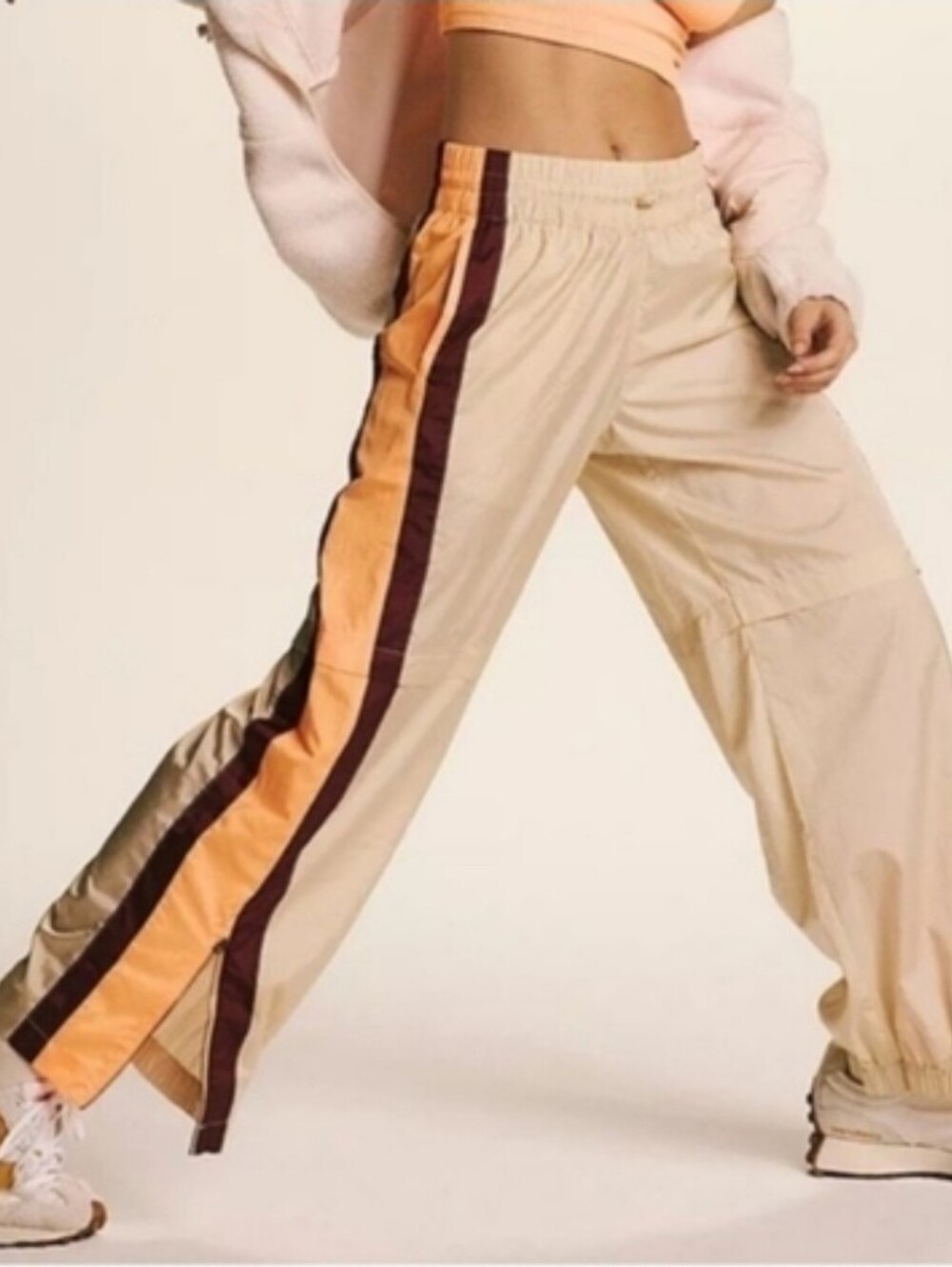 Free People Movement Colorblock End Zone Track Pants Sz S Windbreaker Sporty